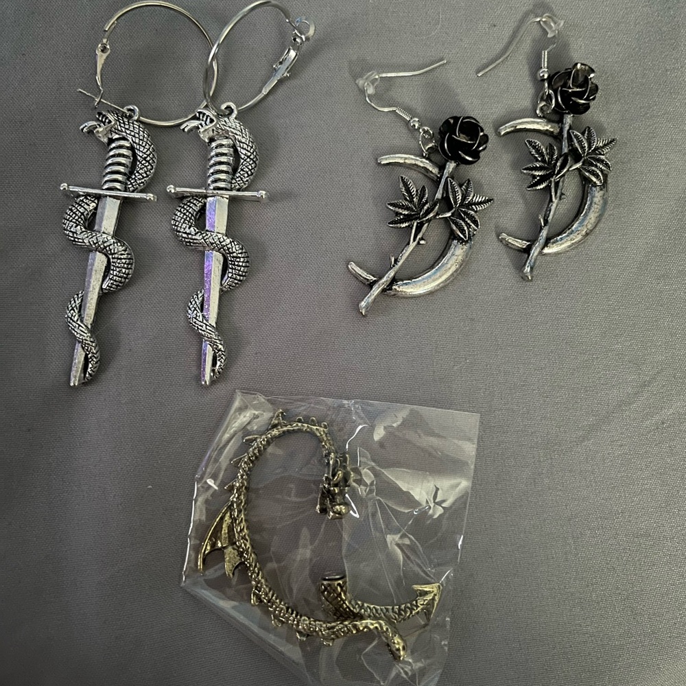 Three Earrings Lot